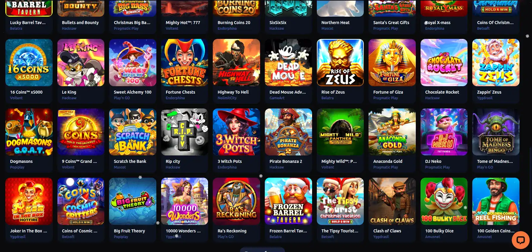 Интерфейс мобильного приложения Баунти казино